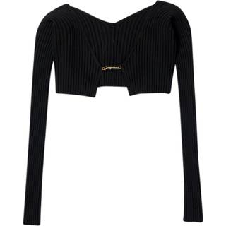 Jacquemus La Maille Pralù cropped cardigan - black - M