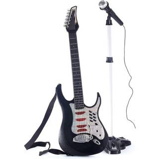 El-Guitar med mikrofon-stativ