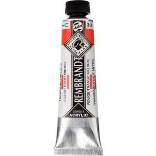 Rembrandt akrylfarve 40 ml Transparent Red Medium - 317