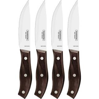 Tramontina Restaurant Steakbestik 4 stk. XL - Mørkebrune trægreb ( flere varianter) - 4 stk. Jumbo steakKnive