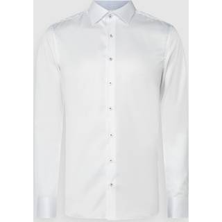 SLIM FIT Luxury Shirt in white plain