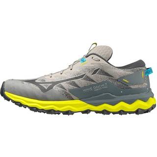 Mizuno Wave Daichi 7 Trail Running Shoe Men - Grey, Neon Yellow, Size 8 - grey