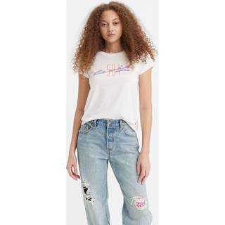 Levi's White Cotton Women T-Shirt