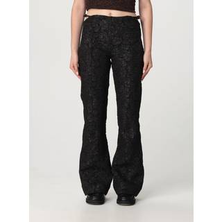 Ganni Jacquard low-rise flared pants - black - M