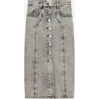 Marant Etoile Vandy denim midi skirt - grey - XL