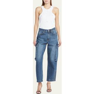 Stella McCartney High-rise cropped cargo jeans - blue - 30