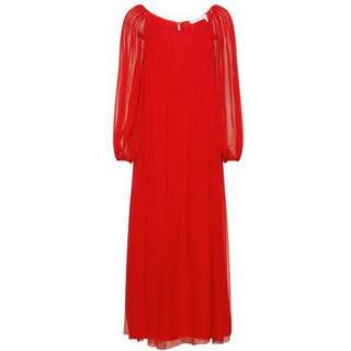 ChloÃ© Pleated silk muslin maxi dress - red - XXS