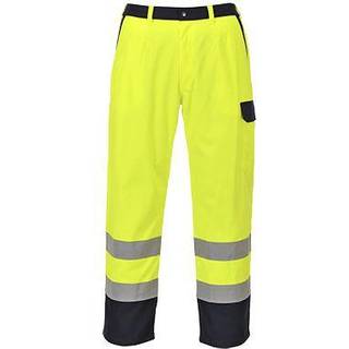 Bizflame hi-vis bukser - Gul/Marine (Størrelse: XXL)
