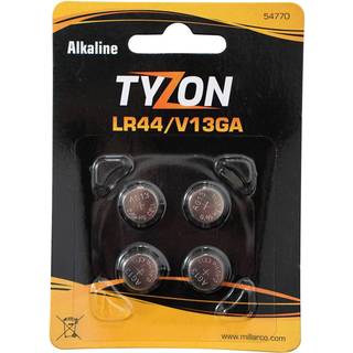 Tyzon LR44/V13GA alkaline-batterier 4-pak