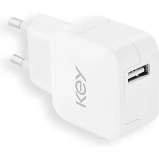 KEY Power Väggladdare och Sladd 1m USB-C 2.4A White - Helt Ny / Vit