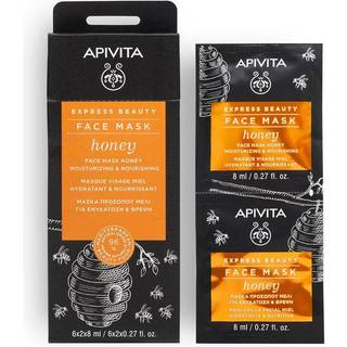Apivita Express Beauty Nourishing Face Mask Honey Fugtende og nærende maske til ansigt 2x8 ml - 2x8 ml