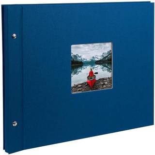 goldbuch Bella Vista screw-top album 39x31 40 black pages blue
