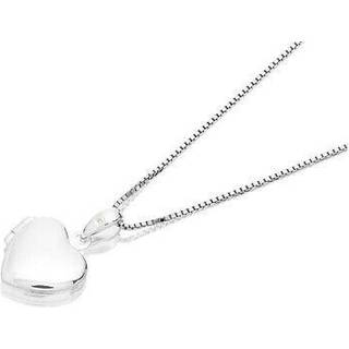 D For Diamond Silver Diamond Children's Heart Locket - D8544