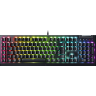 Razer BLACKWIDOW V4 X - GREEN SWITCH - Gaming Tastatur - Nordisk - Sort