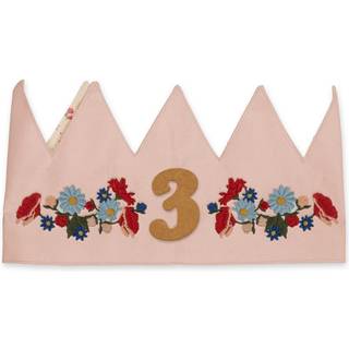 Konges Sløjd Birthday crown stofkrone m. filttal Flower - 1-10 år