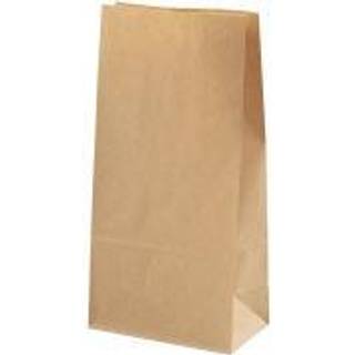 Brune papirposer med klodsbund - 10 stk. 6,5x11 cm