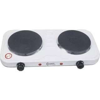 Kogeplade Dobbelt 15,5 & 18,5 cm Hvid - 2500 Watt