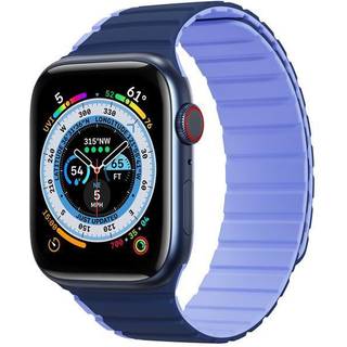 Dux Ducis LD Series - Apple Watch 9/8/7/6/5/4/3/2/1/SE - 41/40/38mm - Magnetisk silikone urrem - Blå