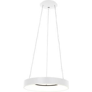 LED-hængelampe Ringlede, Ø 48 cm hvid