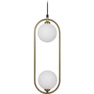 Maytoni Ring hængelampe, 2 lyskilder, messing/hvid