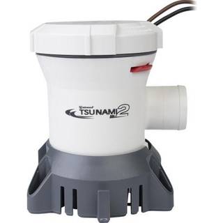 Nedsænkelig elektrisk lænsepumpe Attwood Tsunami Mk2 T1200 GPH (67 liter/min), 12 V, manuel driftstart, uden niveauføler