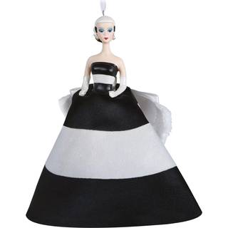 Hallmark keepsake julepynt 2021 barbie sort / hvid for evigt porcel?n og stof