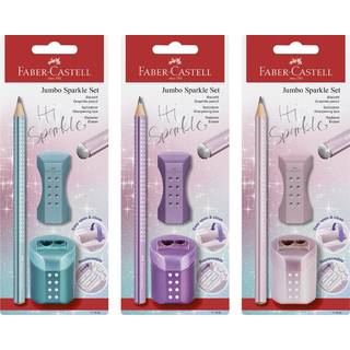 Faber-Castell 3-i-1 Jumbo Sparkle sæt Rose
