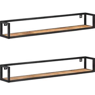 væghylder 2 stk. 120 cm ru mangotræ