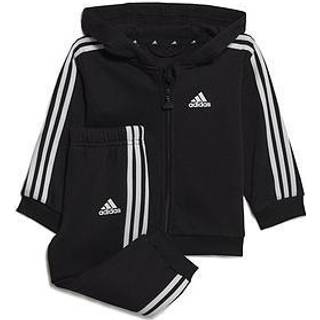 adidas 3-Stripes Full Zip Hood Joggingsæt Børn