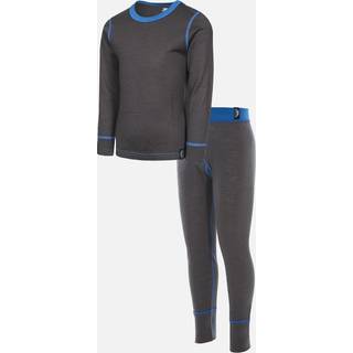 Trespass bamba - unisex kids merino wool base layer set DARK GREY BLUE 5/6