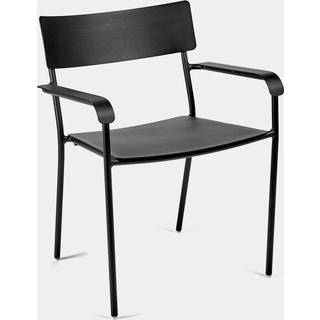 Serax Seating - 'August' chair with armrests, black in Black aluminium