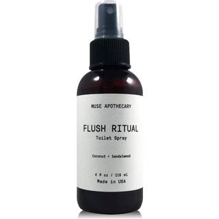 Muse Bath Apothecary Flush Ritual - Aromatisk forfriskende toiletspray Brug, f?r du g?r 4 oz tilf?rt naturlige essentielle olier - kokosn?d sande