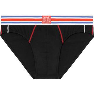 HOM Tie Break Cotton Briefs - Black