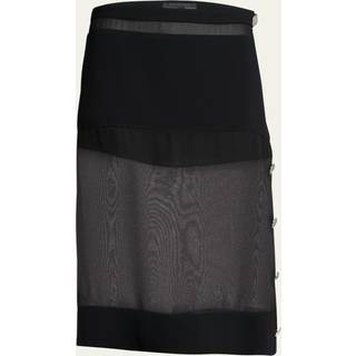 Proenza Schouler Technical chiffon midi skirt - black - L