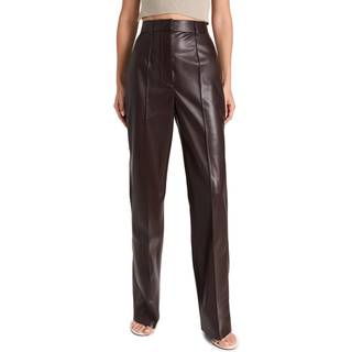 Nanushka Leena faux leather flared pants - brown - XXS