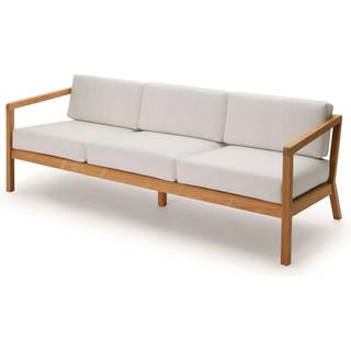 Skagerak virkelyst 3-seater teak med papyrus hynder