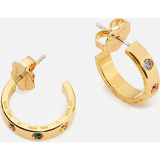 Kate Spade New York Gold Set In Stone Multi Crystal Hoops - Gold