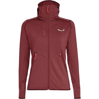 Salewa Women's Agner Hybrid Polarlite Fullzip Hoody Fleecejakke Damer størrelse 36 farve rød