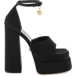 Versace Medusa Aevitas satin platform sandals - black - EU 40