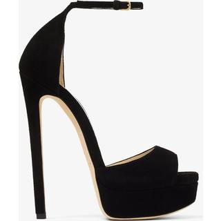 Jimmy Choo Max 150 suede platform sandals - black - EU 41