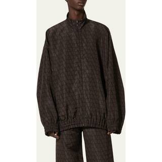 Valentino Toile Iconographe silk track jacket - brown - EU 50