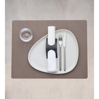 LIND DNA Serene dækkeserviet square L 35x45 cm Mole Grey