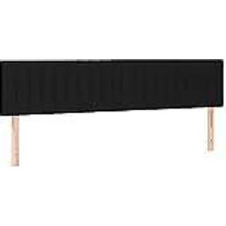 Sengegavle 80X5X78/88 Cm Stof Sort - Lav / 180 cm