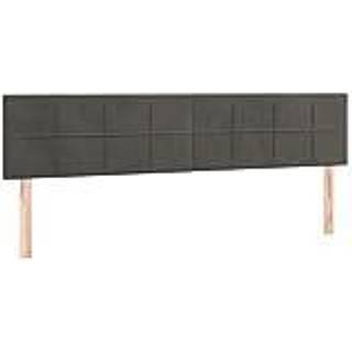 Sengegavle 80X5X78/88 Cm Fløjl Mørkegrå - Lav / 180 cm