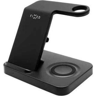 Fixed Stand Powerstation 2-i-1 20W Trådløs Oplader - Sort