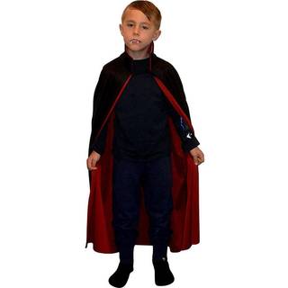 Dracula kappe sort/rød-Str. 122/134 cm.