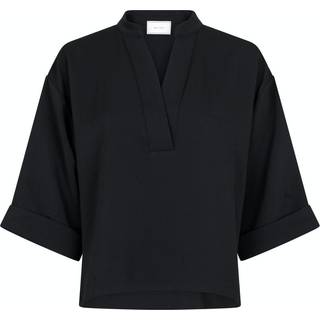 Luma Crepe Bluse, Sort, 34