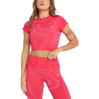 MP Tempo Wave Seamless Crop Top til kvinder – Rouge Red - XXS - Rød