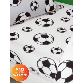 Catherine Lansfield Catherine Lansfield White Cosy Football Fleece Fitted Sheet