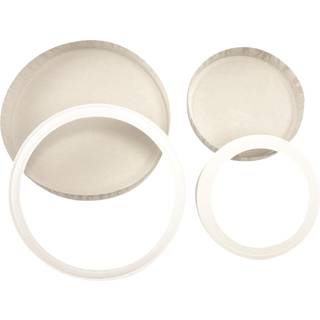 Laternendeckel und -boden 10,9cm 10 Stück rund - Weiß